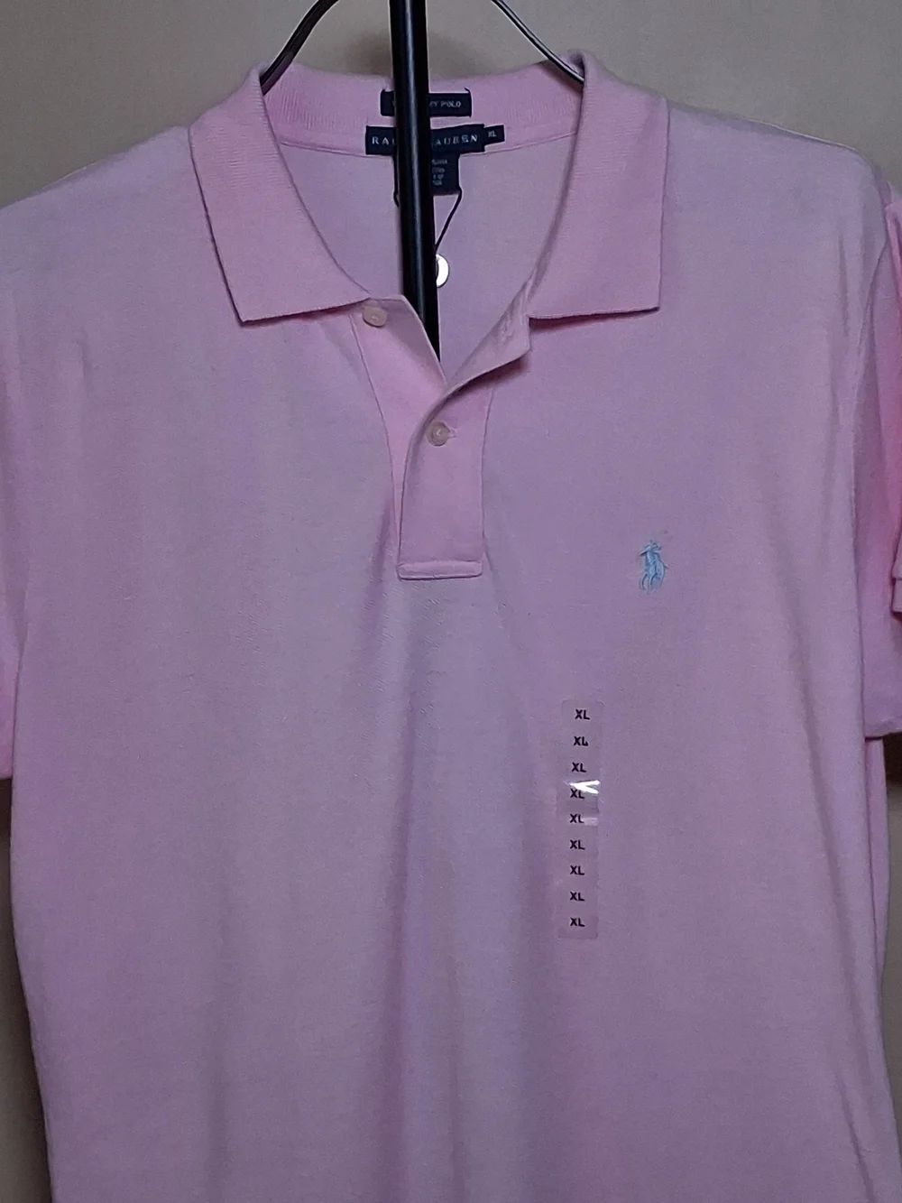 Ralph Lauren Men’s NWT Pink Skinny Polo; Size XL